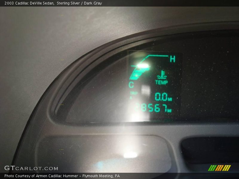 Sterling Silver / Dark Gray 2003 Cadillac DeVille Sedan