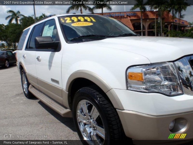 White Sand Tri Coat Metallic / Charcoal Black/Camel 2007 Ford Expedition Eddie Bauer