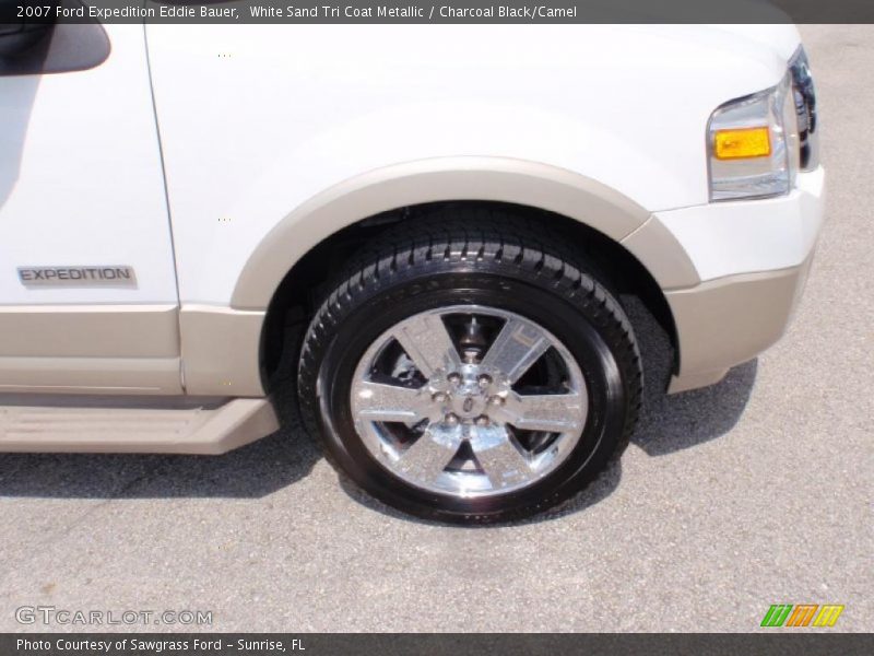 White Sand Tri Coat Metallic / Charcoal Black/Camel 2007 Ford Expedition Eddie Bauer