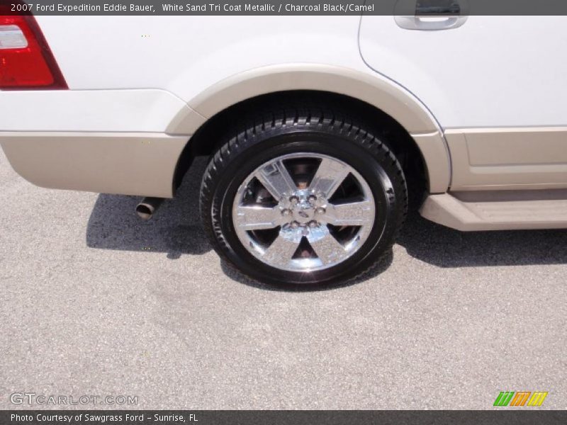 White Sand Tri Coat Metallic / Charcoal Black/Camel 2007 Ford Expedition Eddie Bauer