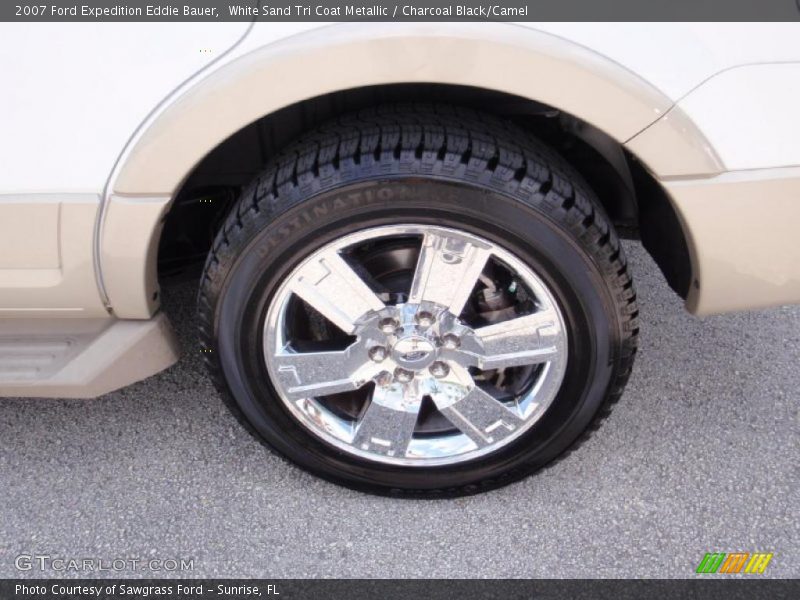White Sand Tri Coat Metallic / Charcoal Black/Camel 2007 Ford Expedition Eddie Bauer