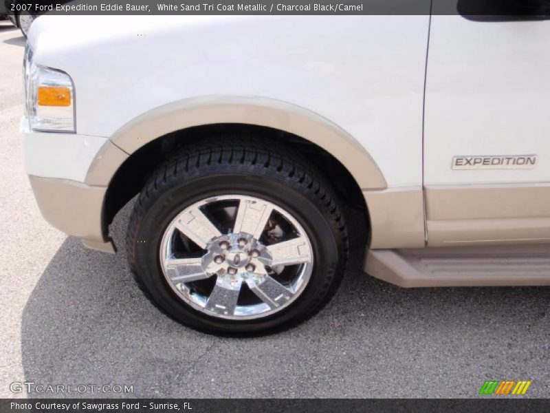 White Sand Tri Coat Metallic / Charcoal Black/Camel 2007 Ford Expedition Eddie Bauer