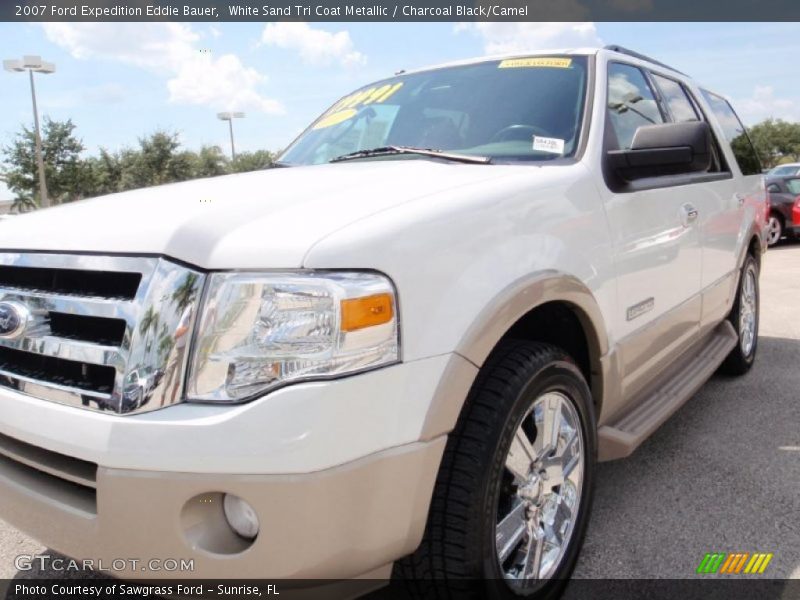 White Sand Tri Coat Metallic / Charcoal Black/Camel 2007 Ford Expedition Eddie Bauer