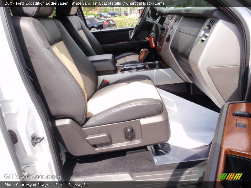 White Sand Tri Coat Metallic / Charcoal Black/Camel 2007 Ford Expedition Eddie Bauer