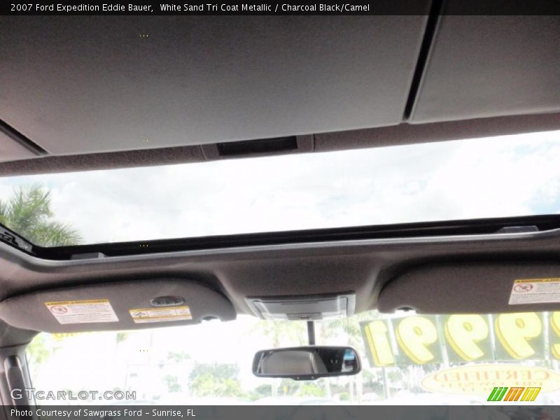 White Sand Tri Coat Metallic / Charcoal Black/Camel 2007 Ford Expedition Eddie Bauer