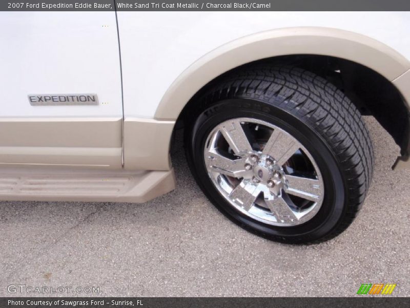 White Sand Tri Coat Metallic / Charcoal Black/Camel 2007 Ford Expedition Eddie Bauer