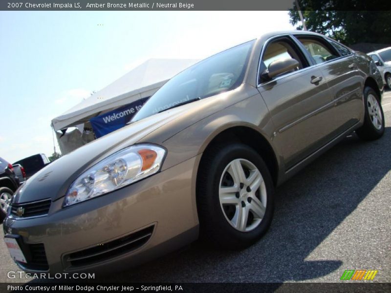 Amber Bronze Metallic / Neutral Beige 2007 Chevrolet Impala LS