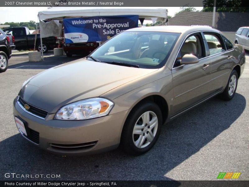 Amber Bronze Metallic / Neutral Beige 2007 Chevrolet Impala LS