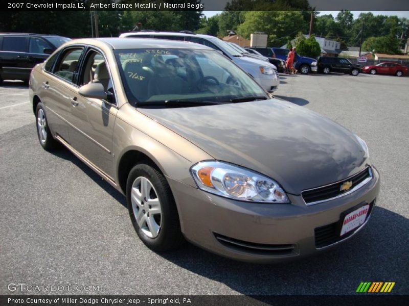 Amber Bronze Metallic / Neutral Beige 2007 Chevrolet Impala LS