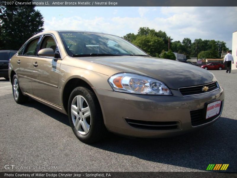 Amber Bronze Metallic / Neutral Beige 2007 Chevrolet Impala LS