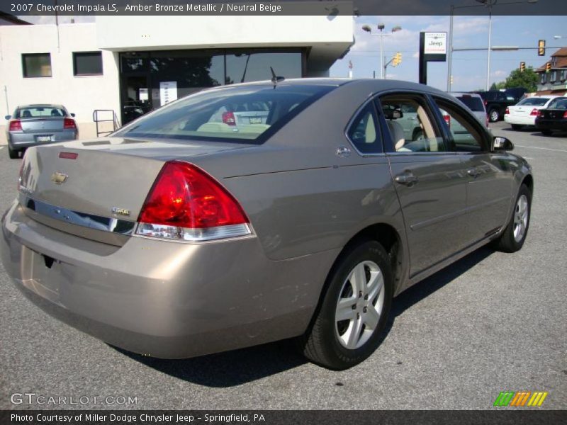 Amber Bronze Metallic / Neutral Beige 2007 Chevrolet Impala LS