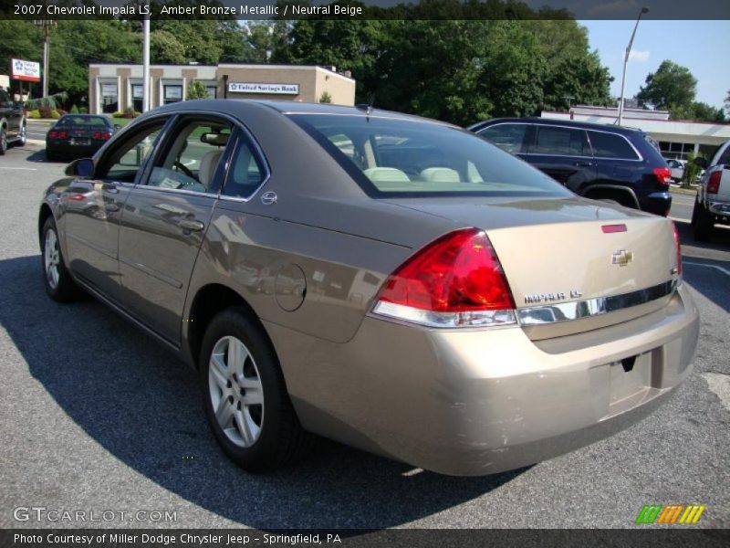 Amber Bronze Metallic / Neutral Beige 2007 Chevrolet Impala LS