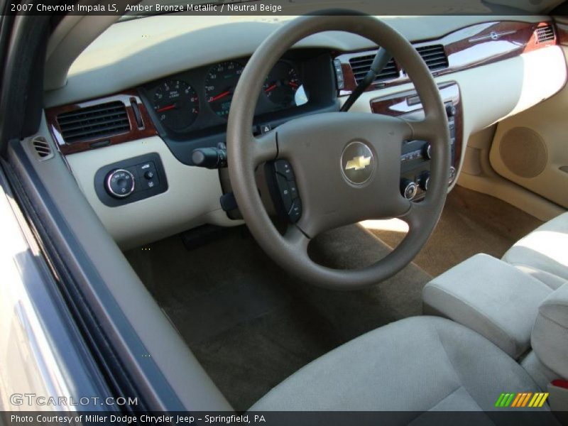Amber Bronze Metallic / Neutral Beige 2007 Chevrolet Impala LS