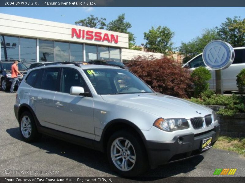 Titanium Silver Metallic / Black 2004 BMW X3 3.0i