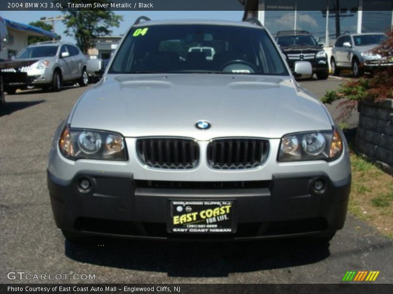 Titanium Silver Metallic / Black 2004 BMW X3 3.0i