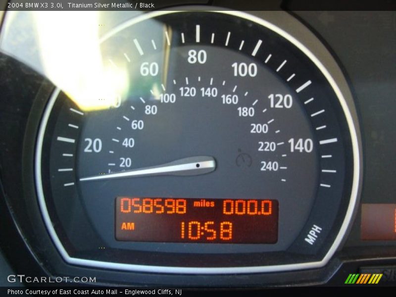 Titanium Silver Metallic / Black 2004 BMW X3 3.0i