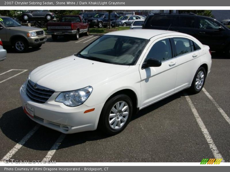 Stone White / Dark Khaki/Light Graystone 2007 Chrysler Sebring Sedan