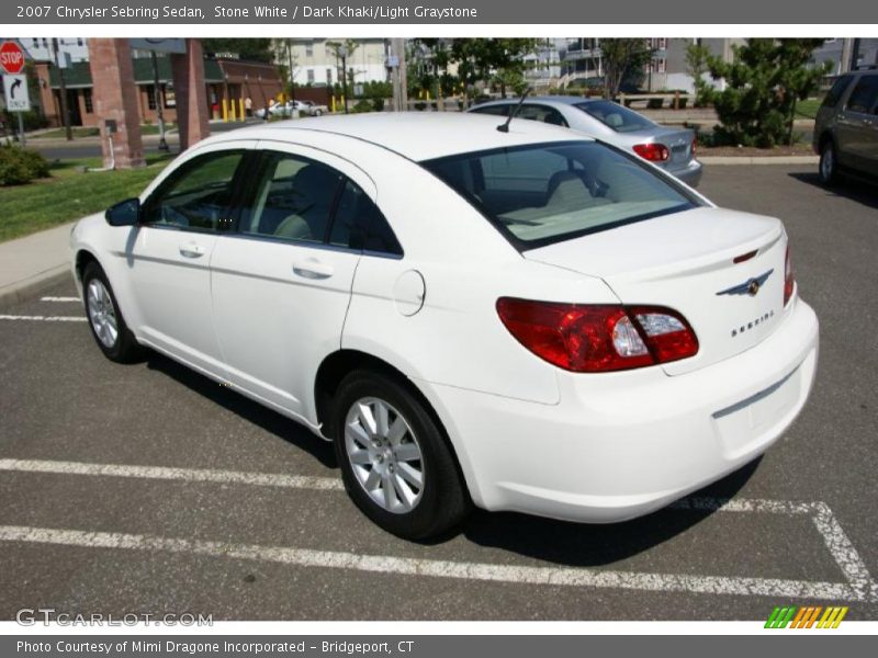 Stone White / Dark Khaki/Light Graystone 2007 Chrysler Sebring Sedan