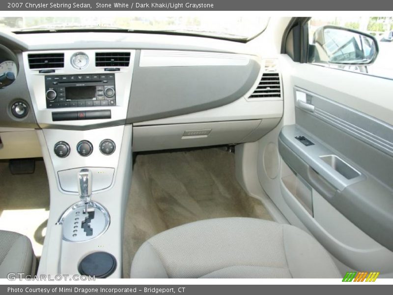 Stone White / Dark Khaki/Light Graystone 2007 Chrysler Sebring Sedan
