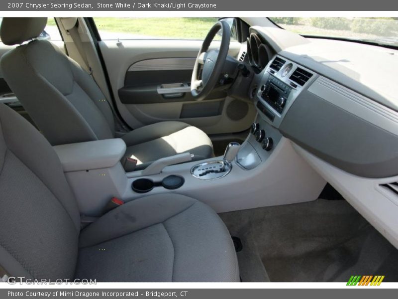 Stone White / Dark Khaki/Light Graystone 2007 Chrysler Sebring Sedan