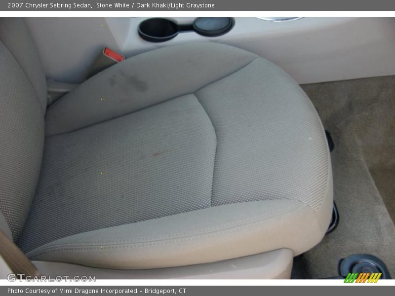 Stone White / Dark Khaki/Light Graystone 2007 Chrysler Sebring Sedan