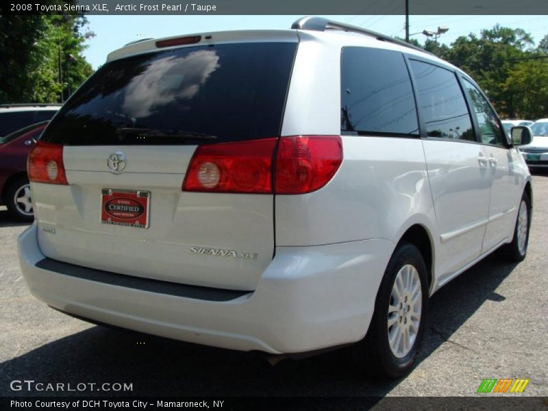 Arctic Frost Pearl / Taupe 2008 Toyota Sienna XLE