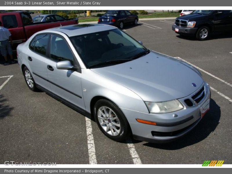 Silver Metallic / Slate Gray 2004 Saab 9-3 Linear Sedan