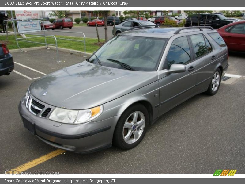 Steel Grey Metallic / Charcoal Gray 2003 Saab 9-5 Arc Sport Wagon