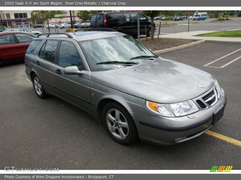 Steel Grey Metallic / Charcoal Gray 2003 Saab 9-5 Arc Sport Wagon