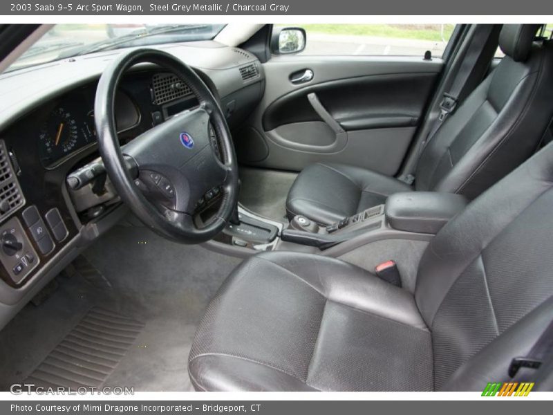 Steel Grey Metallic / Charcoal Gray 2003 Saab 9-5 Arc Sport Wagon
