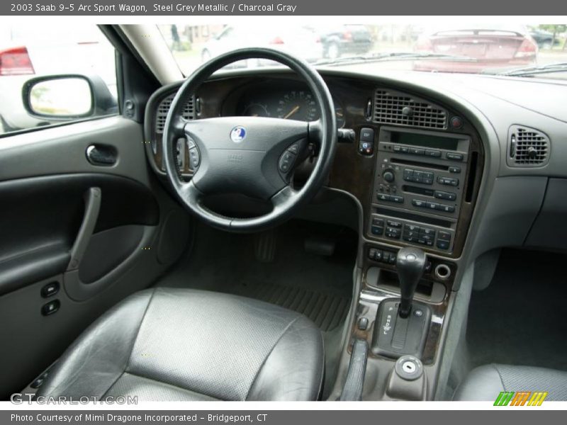 Steel Grey Metallic / Charcoal Gray 2003 Saab 9-5 Arc Sport Wagon