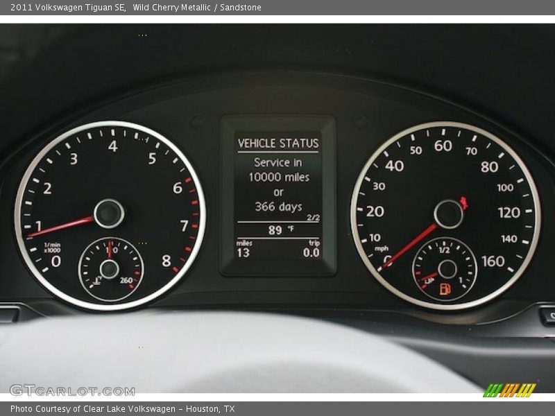 Wild Cherry Metallic / Sandstone 2011 Volkswagen Tiguan SE
