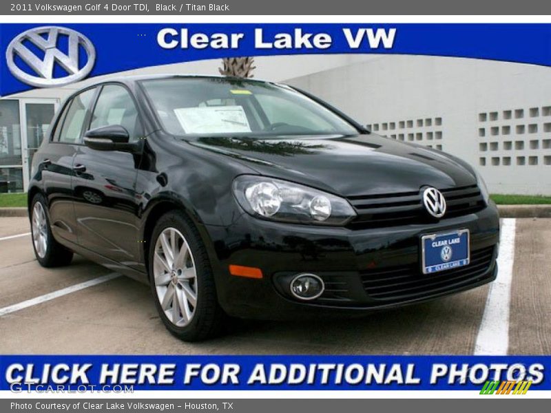 Black / Titan Black 2011 Volkswagen Golf 4 Door TDI