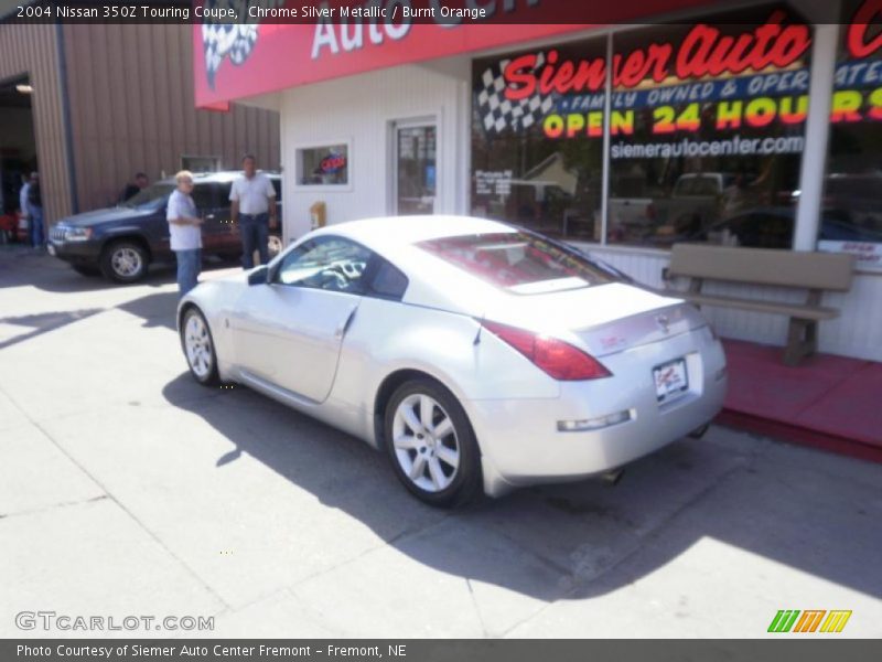 Chrome Silver Metallic / Burnt Orange 2004 Nissan 350Z Touring Coupe
