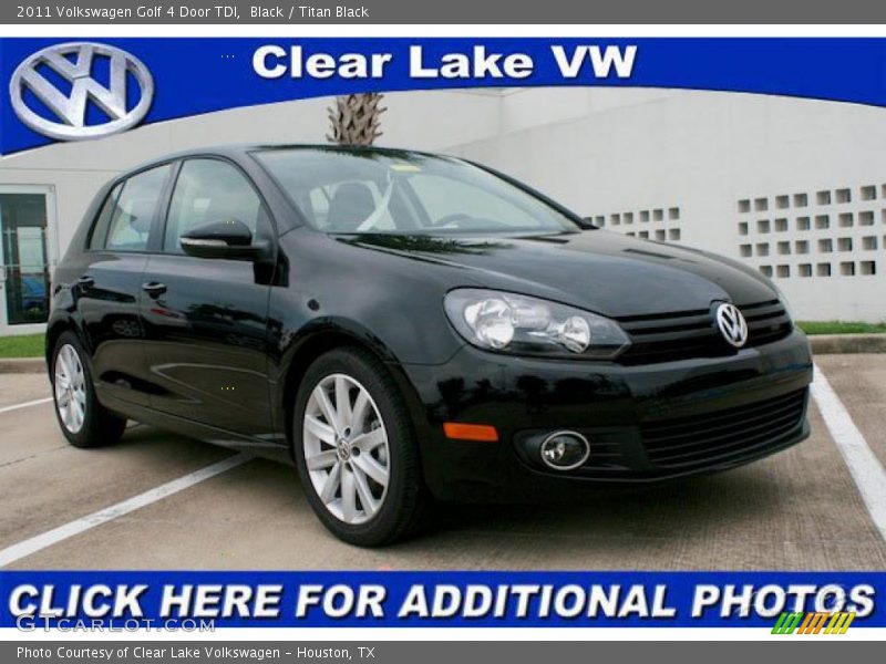 Black / Titan Black 2011 Volkswagen Golf 4 Door TDI