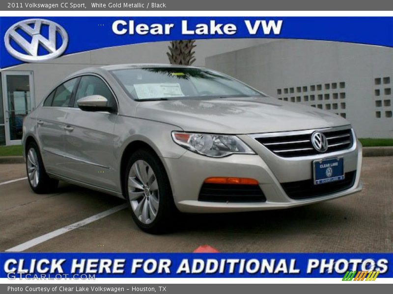 White Gold Metallic / Black 2011 Volkswagen CC Sport
