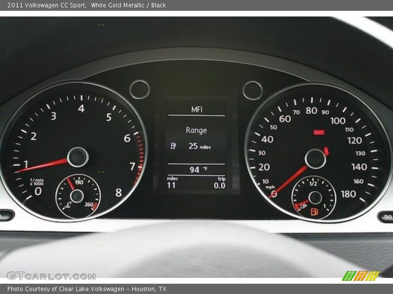 White Gold Metallic / Black 2011 Volkswagen CC Sport