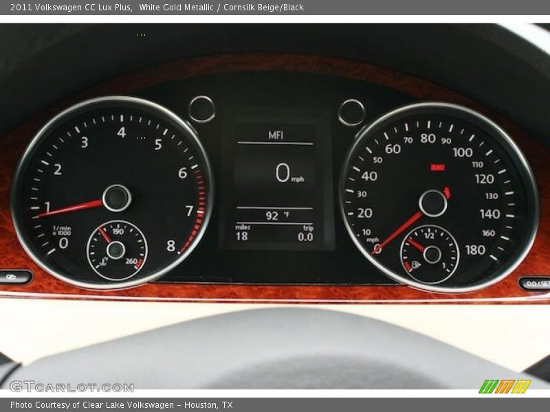 White Gold Metallic / Cornsilk Beige/Black 2011 Volkswagen CC Lux Plus