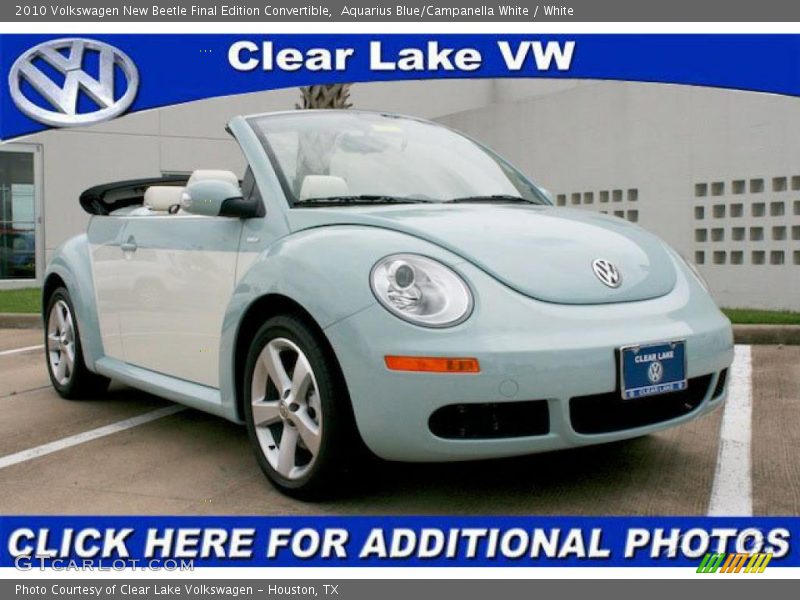 Aquarius Blue/Campanella White / White 2010 Volkswagen New Beetle Final Edition Convertible