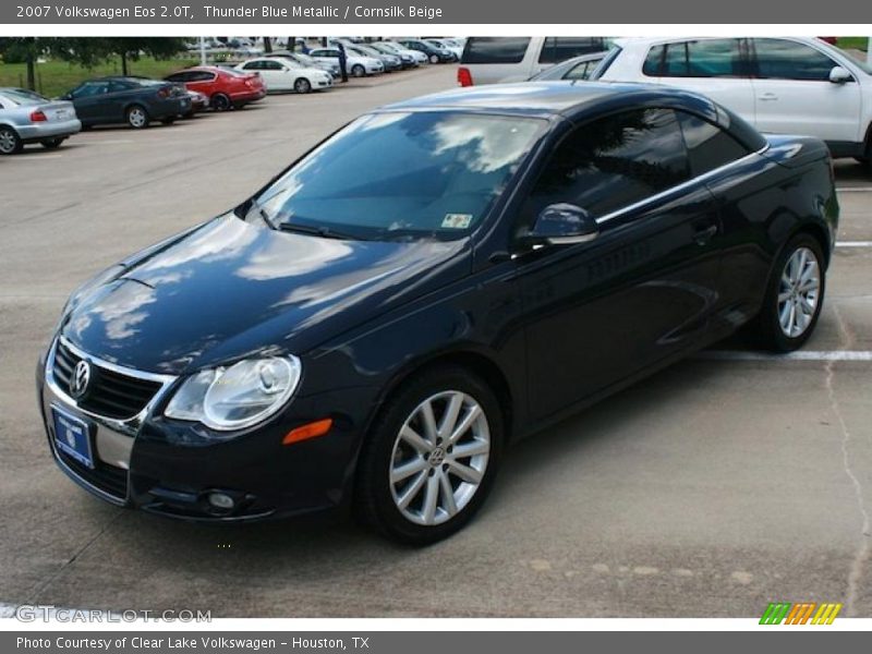 Thunder Blue Metallic / Cornsilk Beige 2007 Volkswagen Eos 2.0T