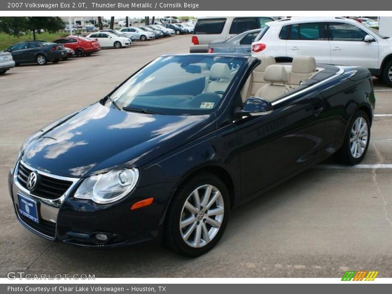 Thunder Blue Metallic / Cornsilk Beige 2007 Volkswagen Eos 2.0T