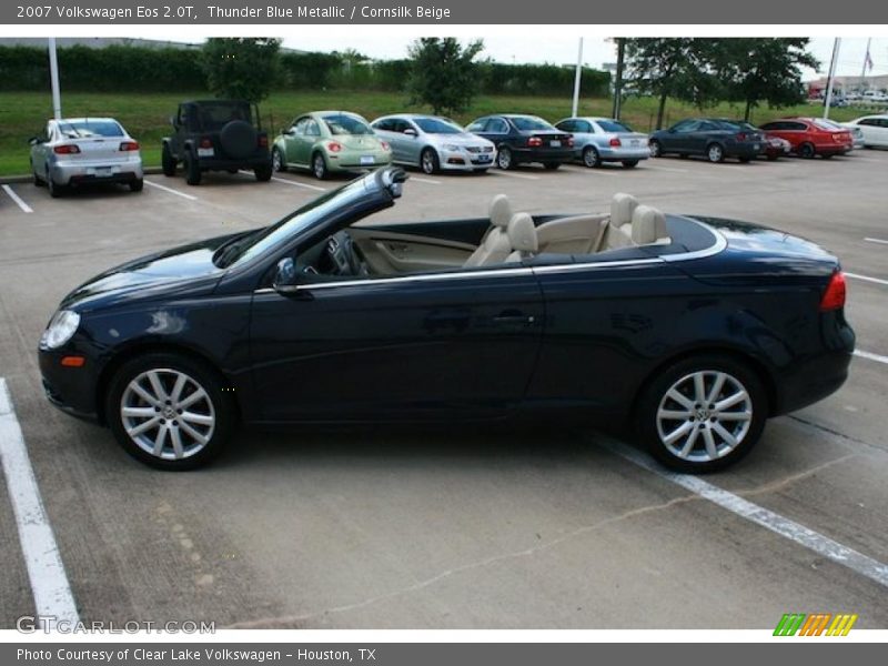 Thunder Blue Metallic / Cornsilk Beige 2007 Volkswagen Eos 2.0T