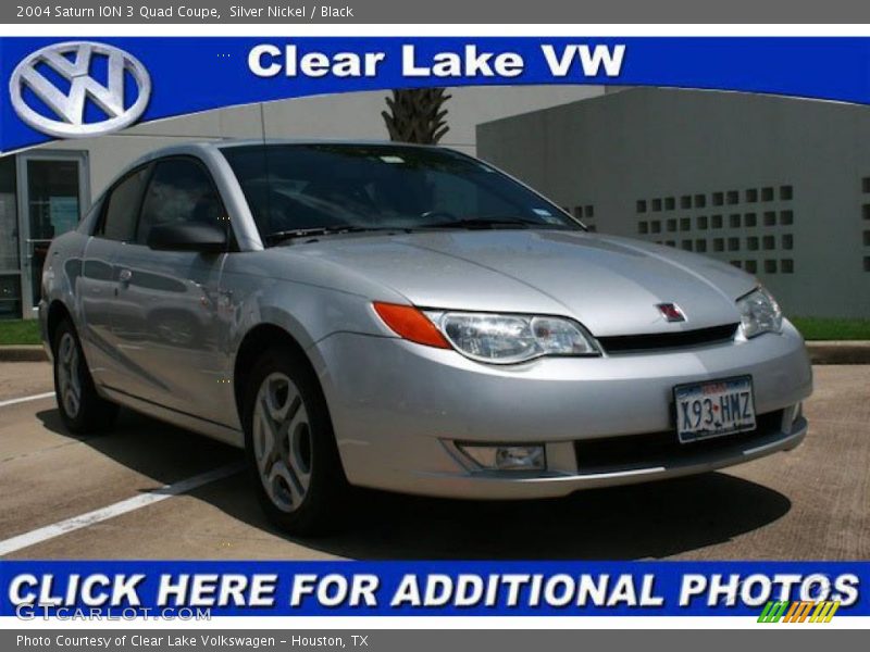 Silver Nickel / Black 2004 Saturn ION 3 Quad Coupe