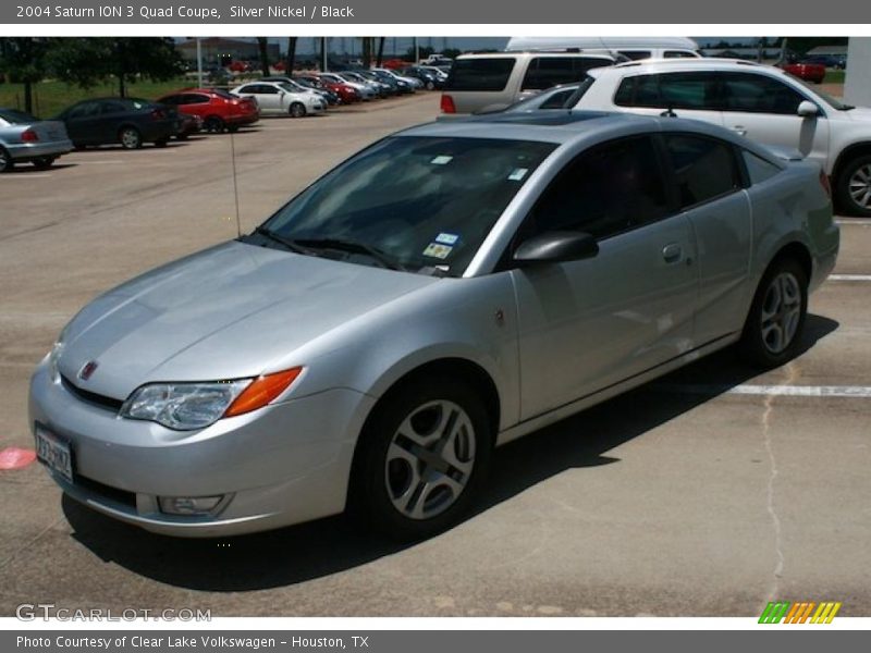 Silver Nickel / Black 2004 Saturn ION 3 Quad Coupe