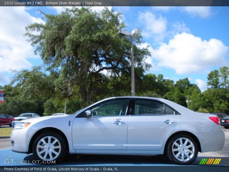 Brilliant Silver Metallic / Steel Gray 2010 Lincoln MKZ FWD