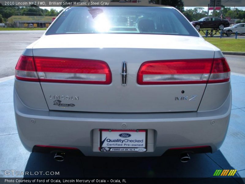 Brilliant Silver Metallic / Steel Gray 2010 Lincoln MKZ FWD