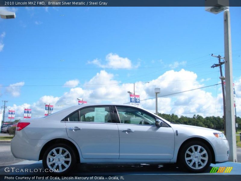Brilliant Silver Metallic / Steel Gray 2010 Lincoln MKZ FWD