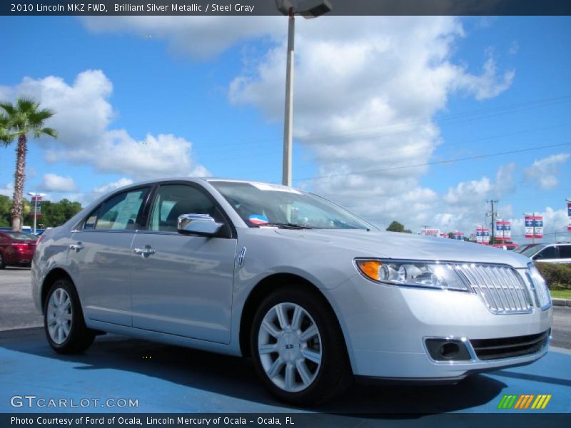 Brilliant Silver Metallic / Steel Gray 2010 Lincoln MKZ FWD