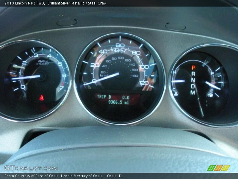 Brilliant Silver Metallic / Steel Gray 2010 Lincoln MKZ FWD
