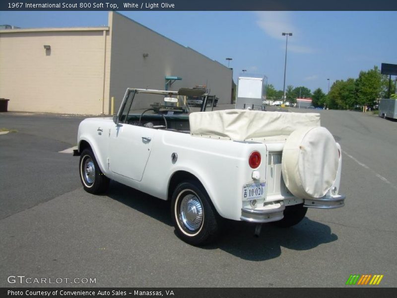 White / Light Olive 1967 International Scout 800 Soft Top